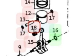 Roulement D'axe De Piston Pour Moteur Kawasaki (130332052)