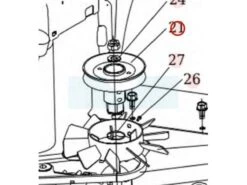 Poulie De Boîte De Vitesse Pour Débroussailleuse Autoportée Roques & Lecoeur (N532151412)