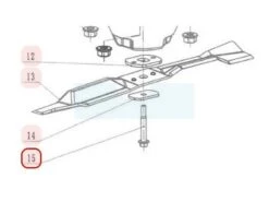 Vis De Lame Pour Tondeuse Weibang (XYJ200011)